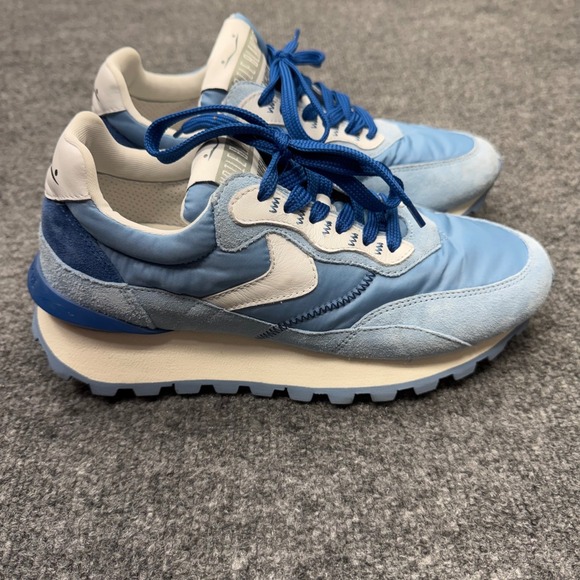 Voile Blanche Shoes - Voile Blanche Qwark Hype Blue Suede Nylon Chunky Platform Sneaker Womens Size 38